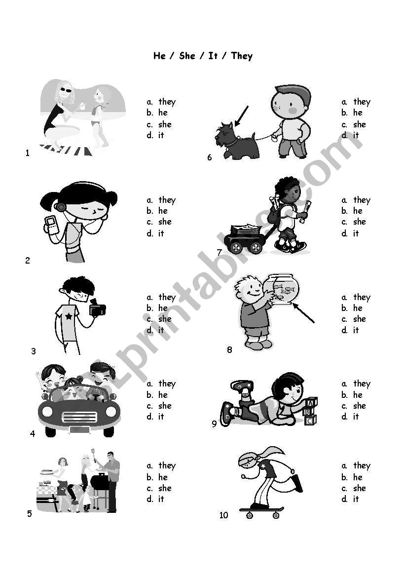 Personal Pronouns worksheet