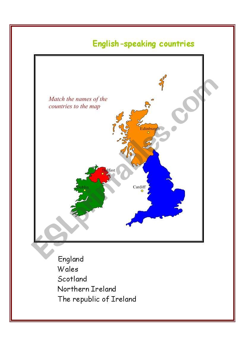 Activity on english-speaking countries