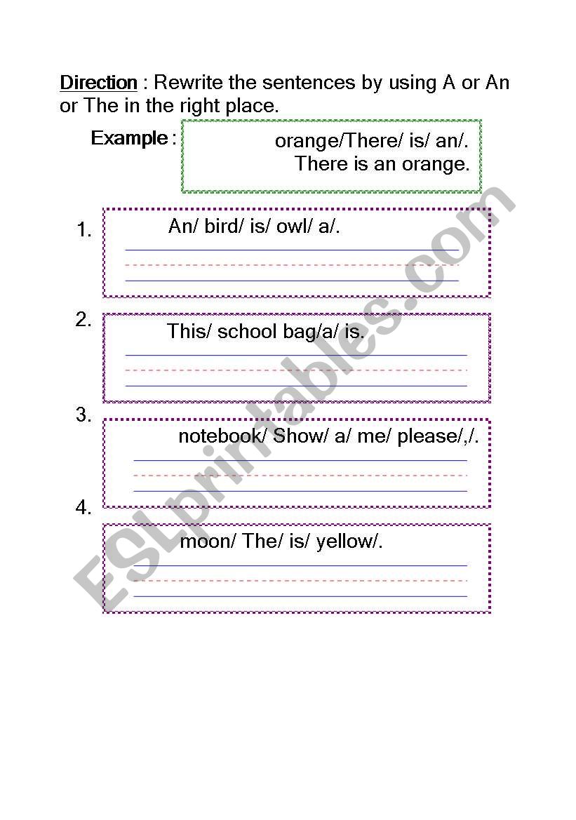 The Articles worksheet