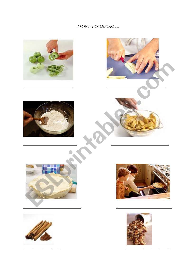 Pictures how to cook... worksheet
