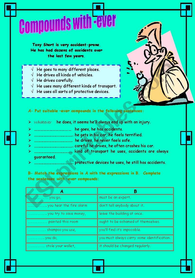 Compounds with -ever  worksheet