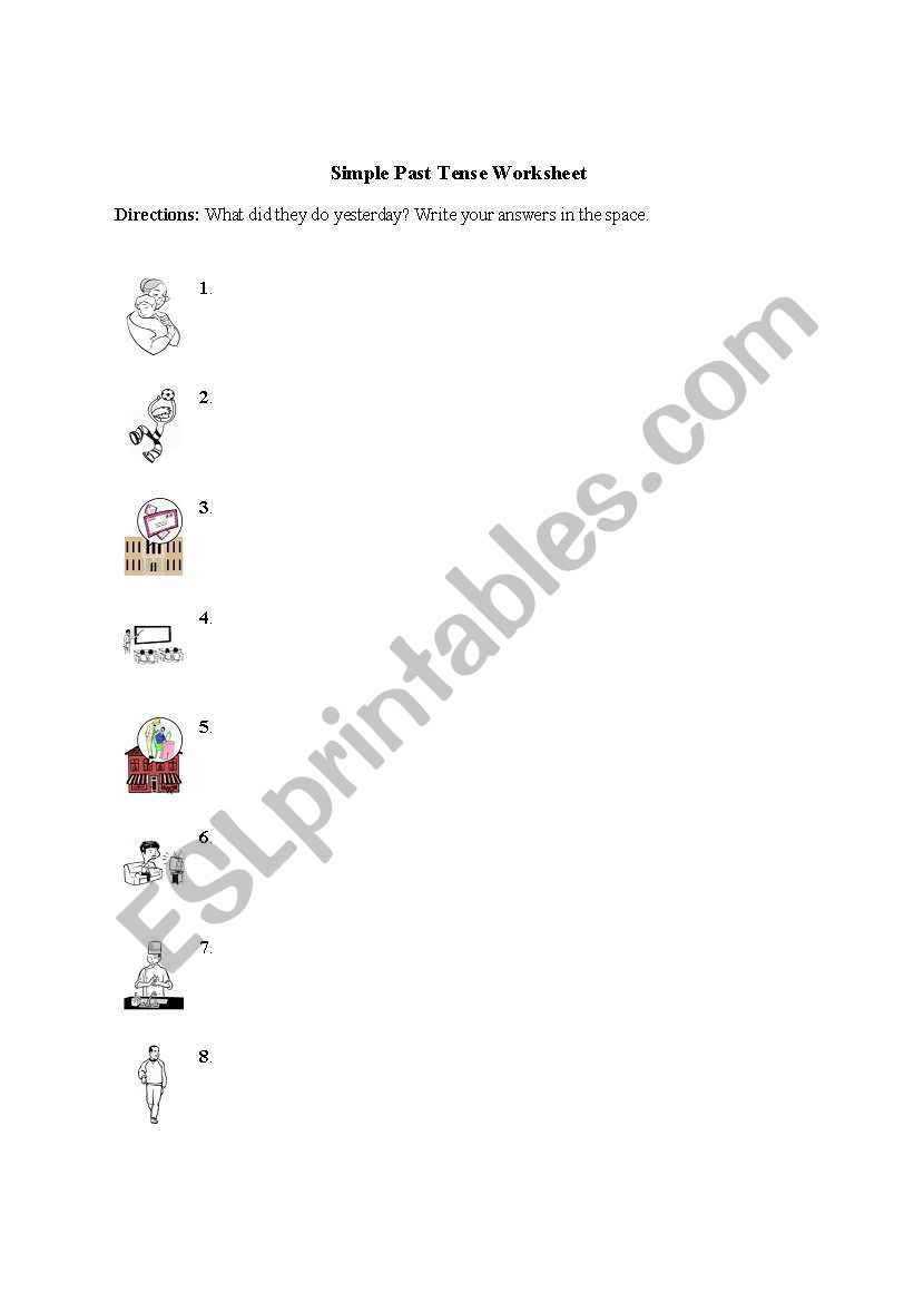 simple past tense sentences in affirmative and negative form