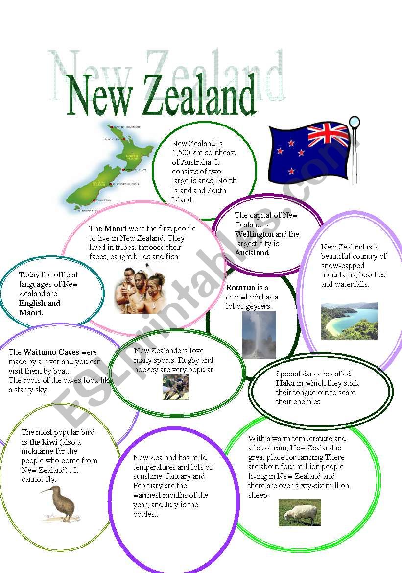 New Zealand worksheet