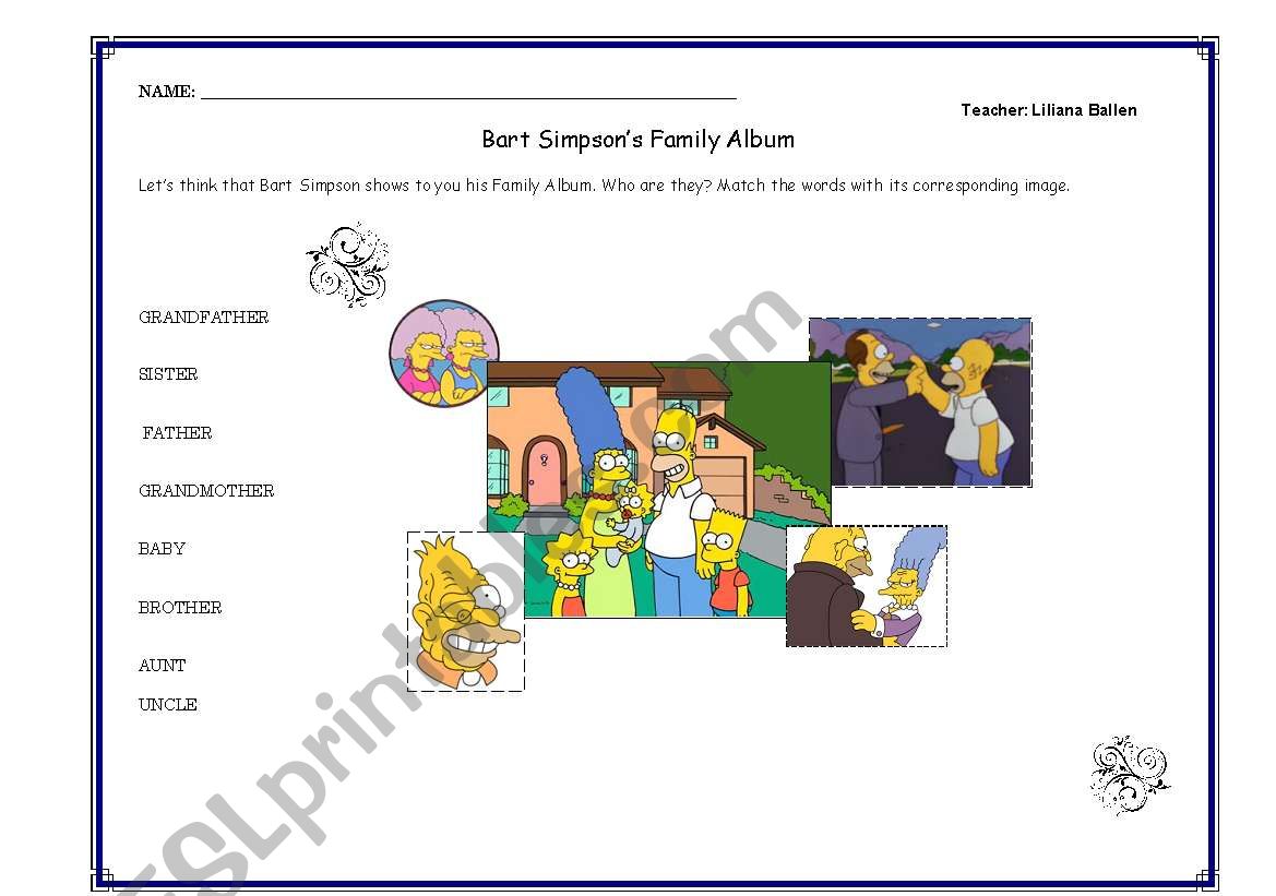 Simpsons Family!!! worksheet