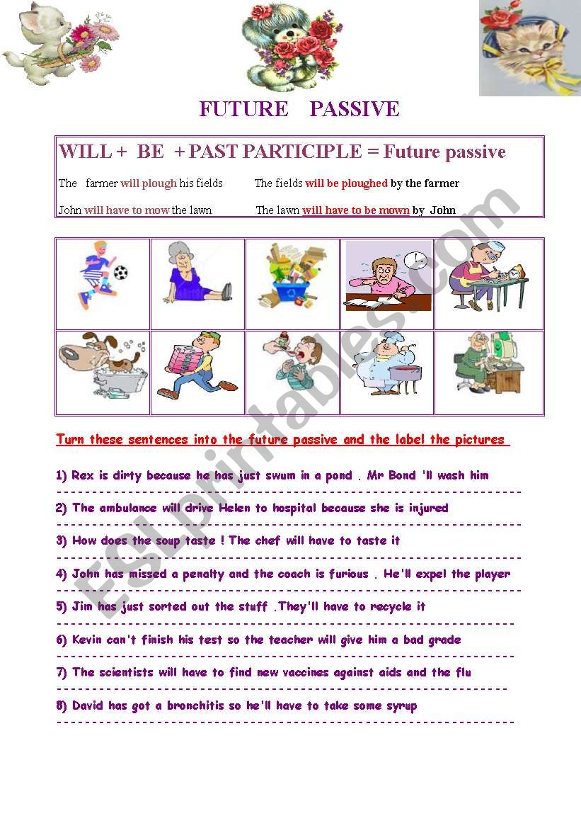 Future  Passive Voice   worksheet