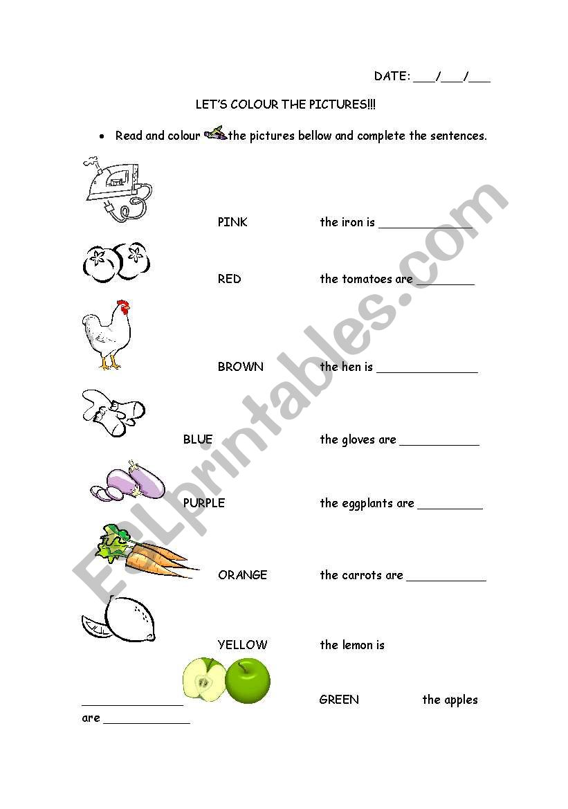 colouring page worksheet