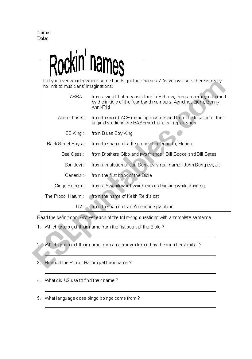 reading comprehension worksheet