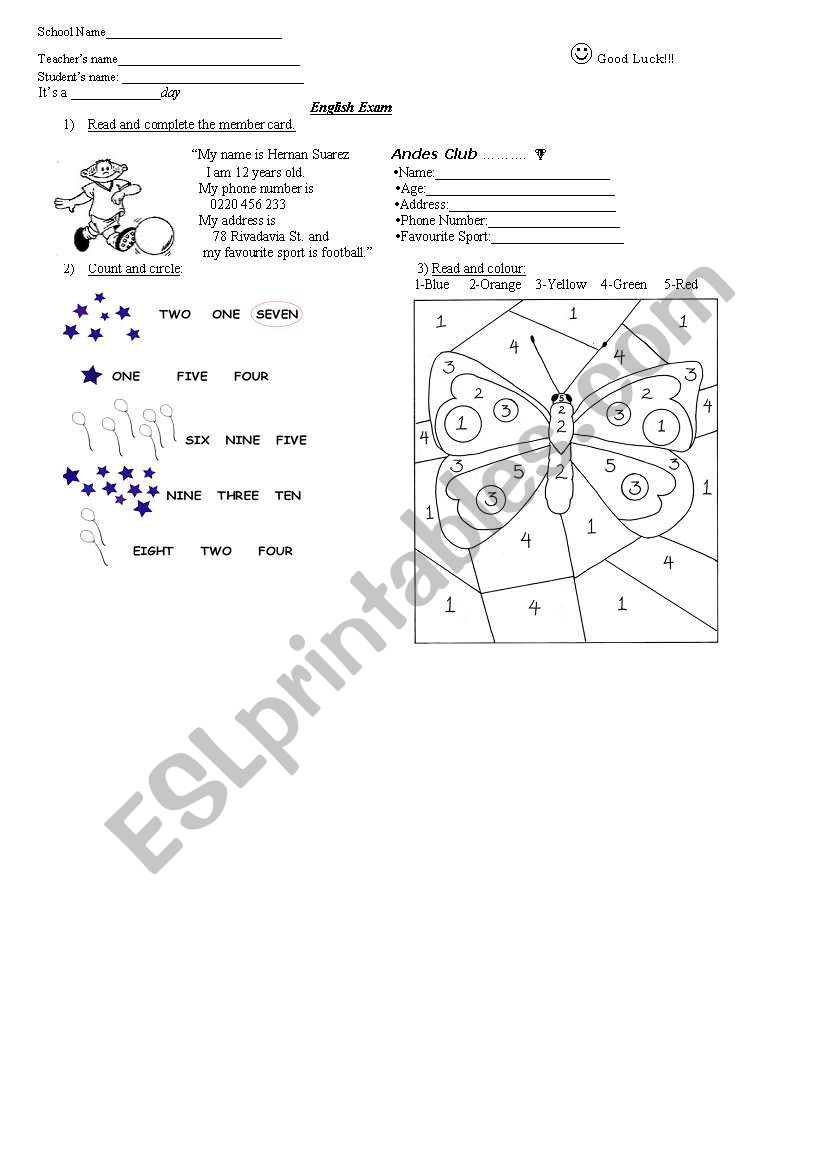 Test worksheet