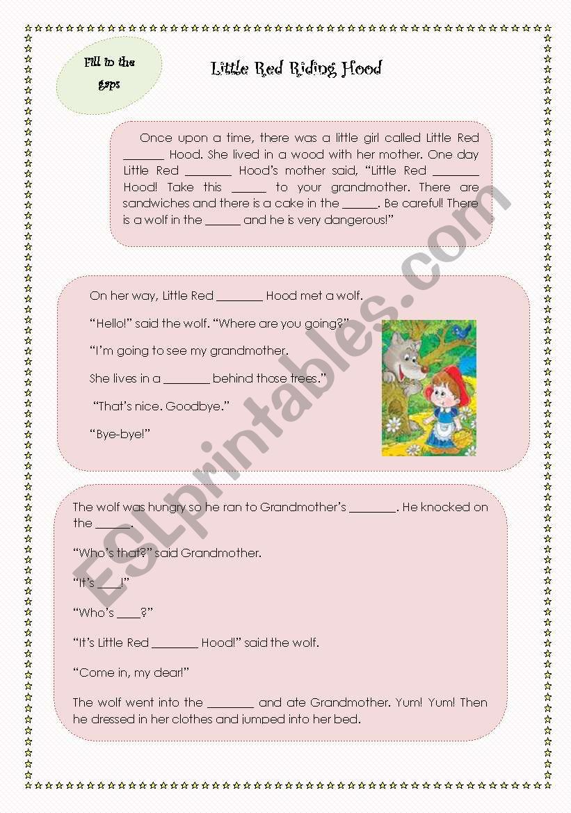 The Big Bad Wolf worksheet