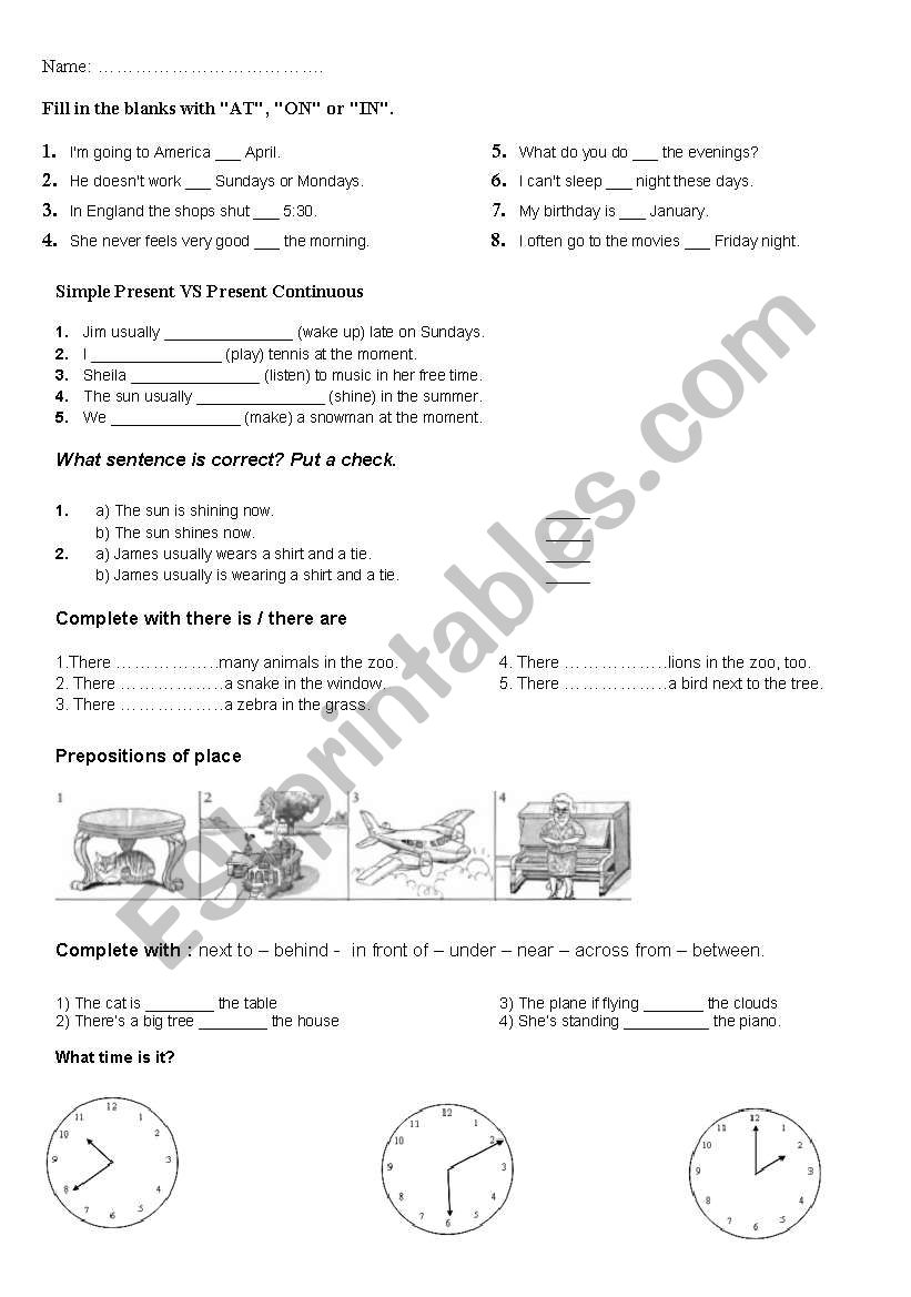 REVIEW worksheet