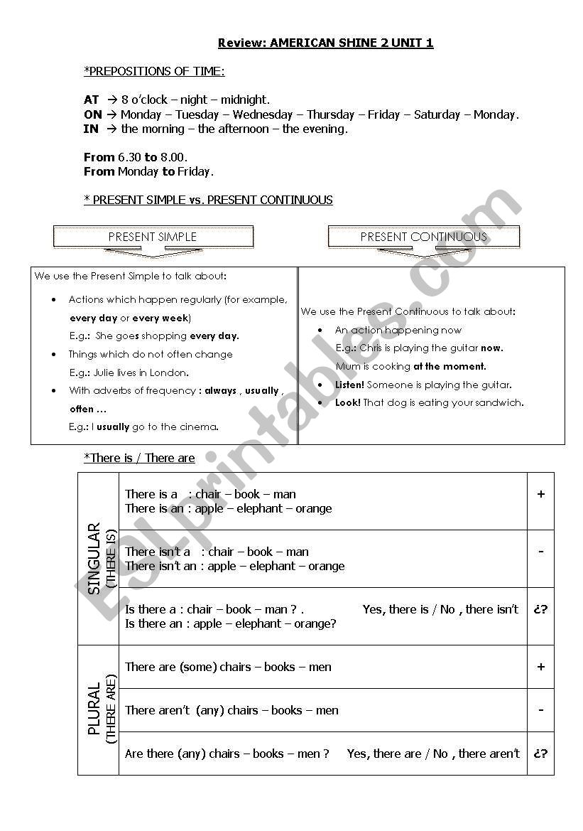 Review worksheet