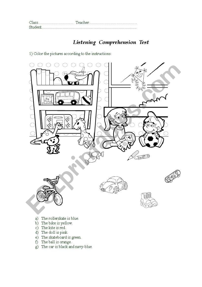 Listening worksheet