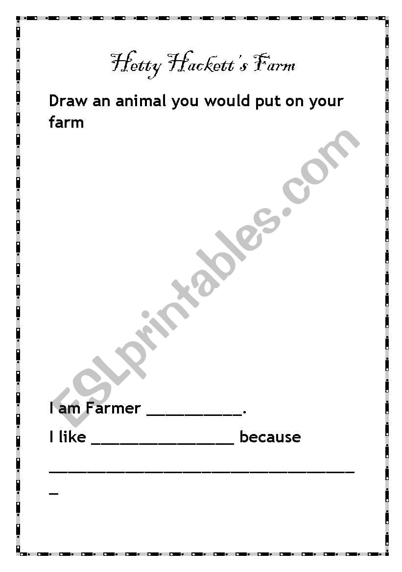 My favourite animal worksheet