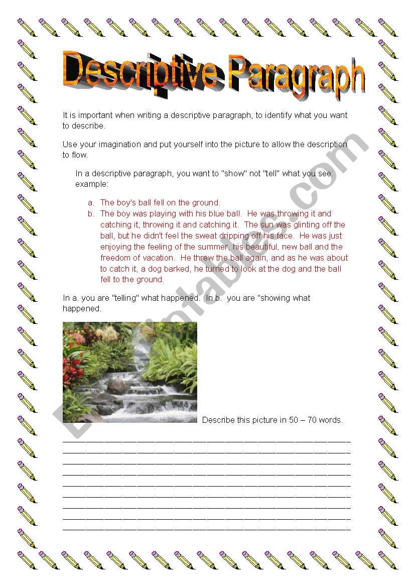 descriptive essays for class 6