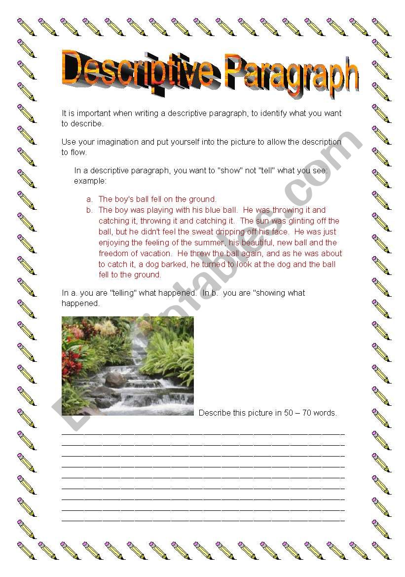 Descriptive Paragraph Writing Examples