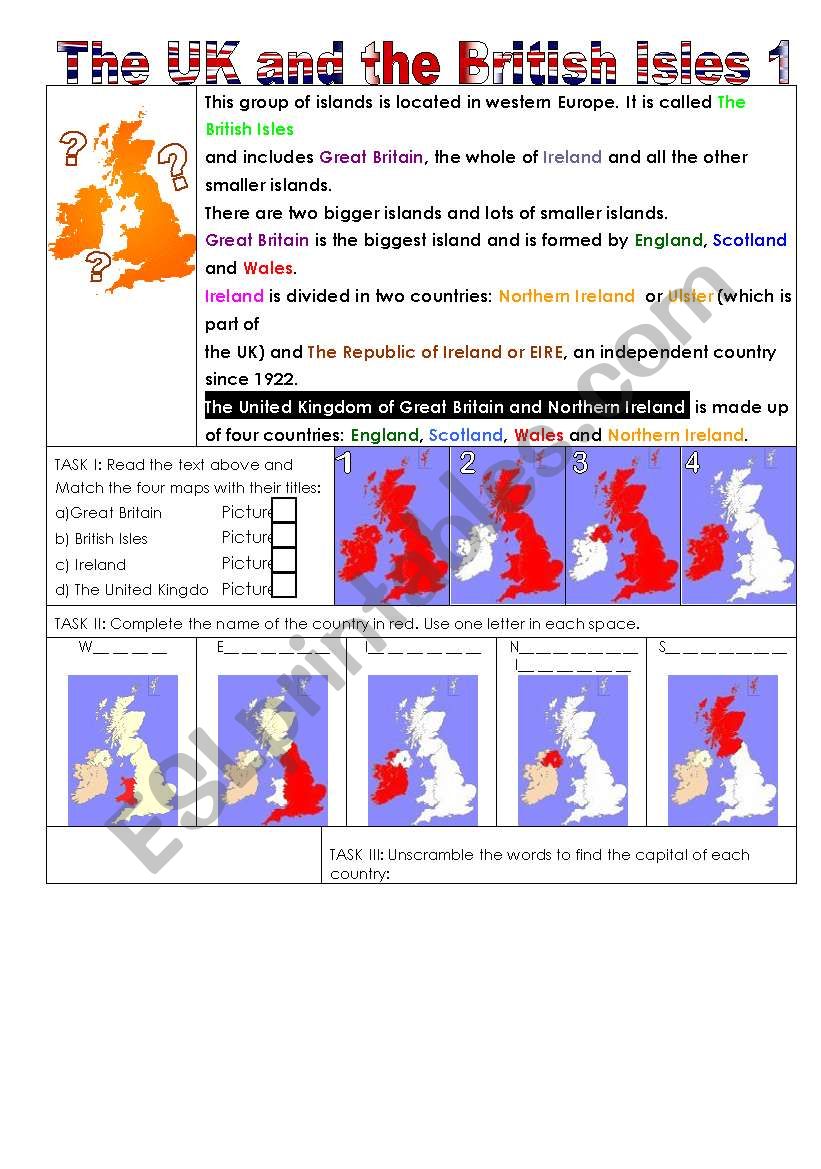 The UK and the British Isles 1/2