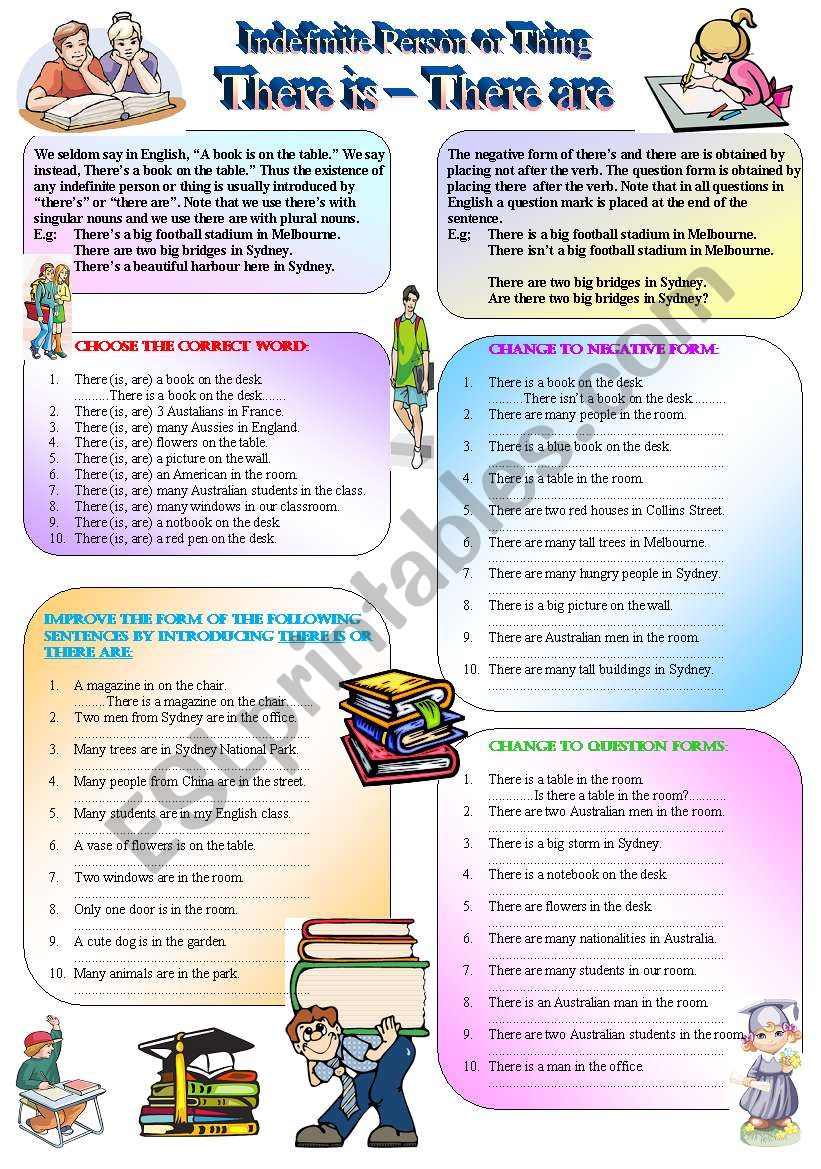 Indefinite Person or Thing - The Use of 