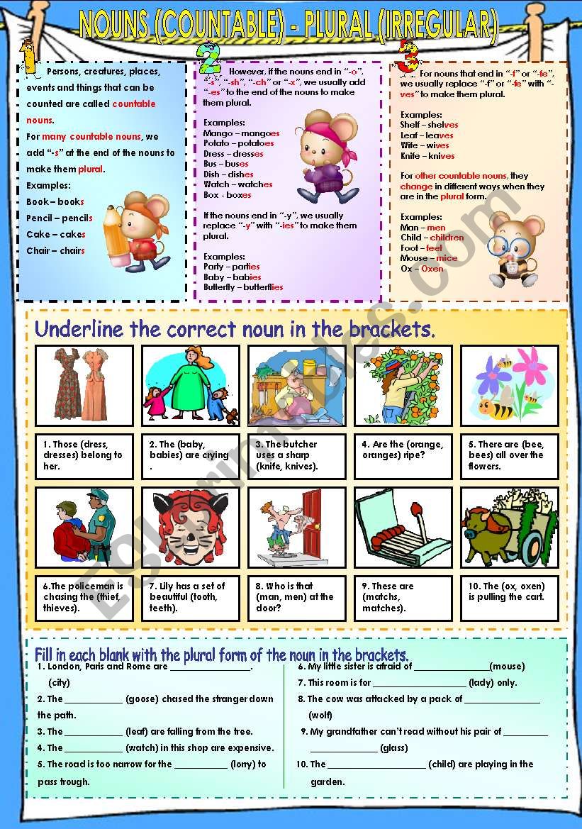 nouns-countable-plural-irregular-esl-worksheet-by-ayrin