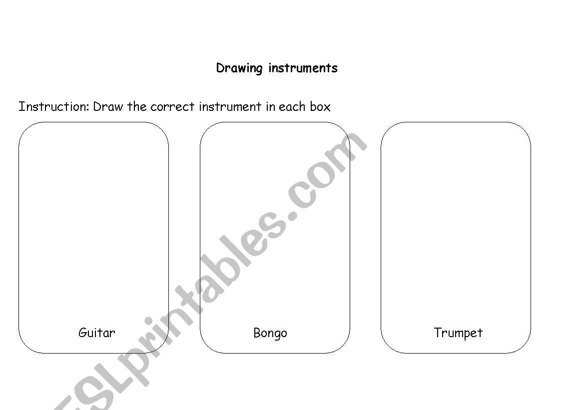 instruments worksheet