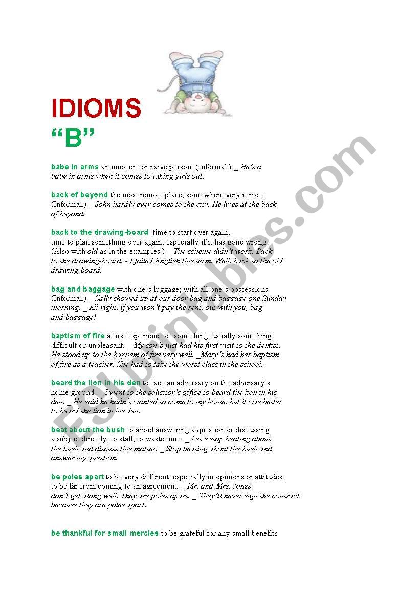 IDIOMS 