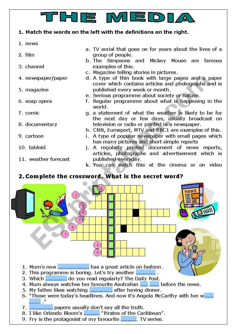 The Media worksheet