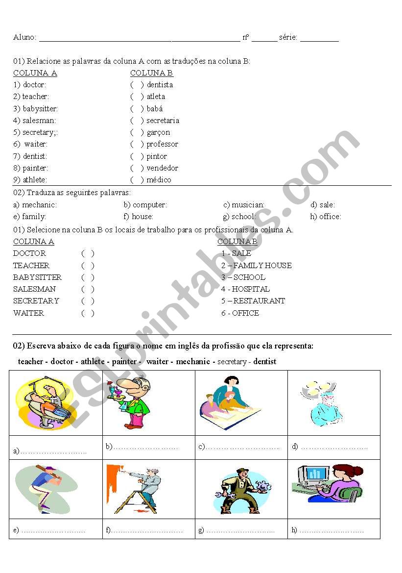 JOBS worksheet