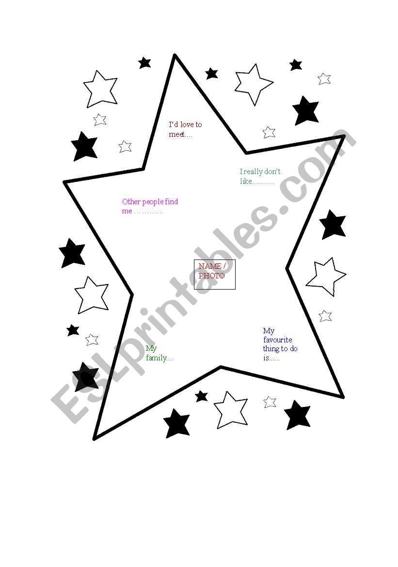 all about me  - activity worksheet