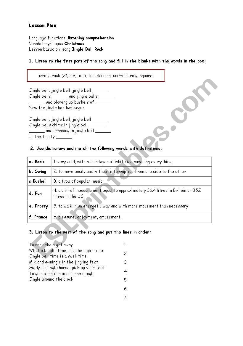 Christmas worksheet