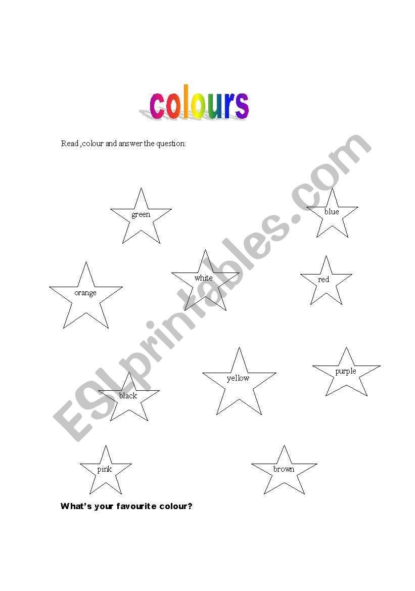 find the colour worksheet