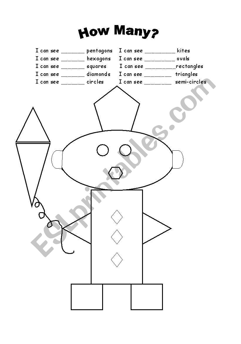 Shapes and Numbers worksheet