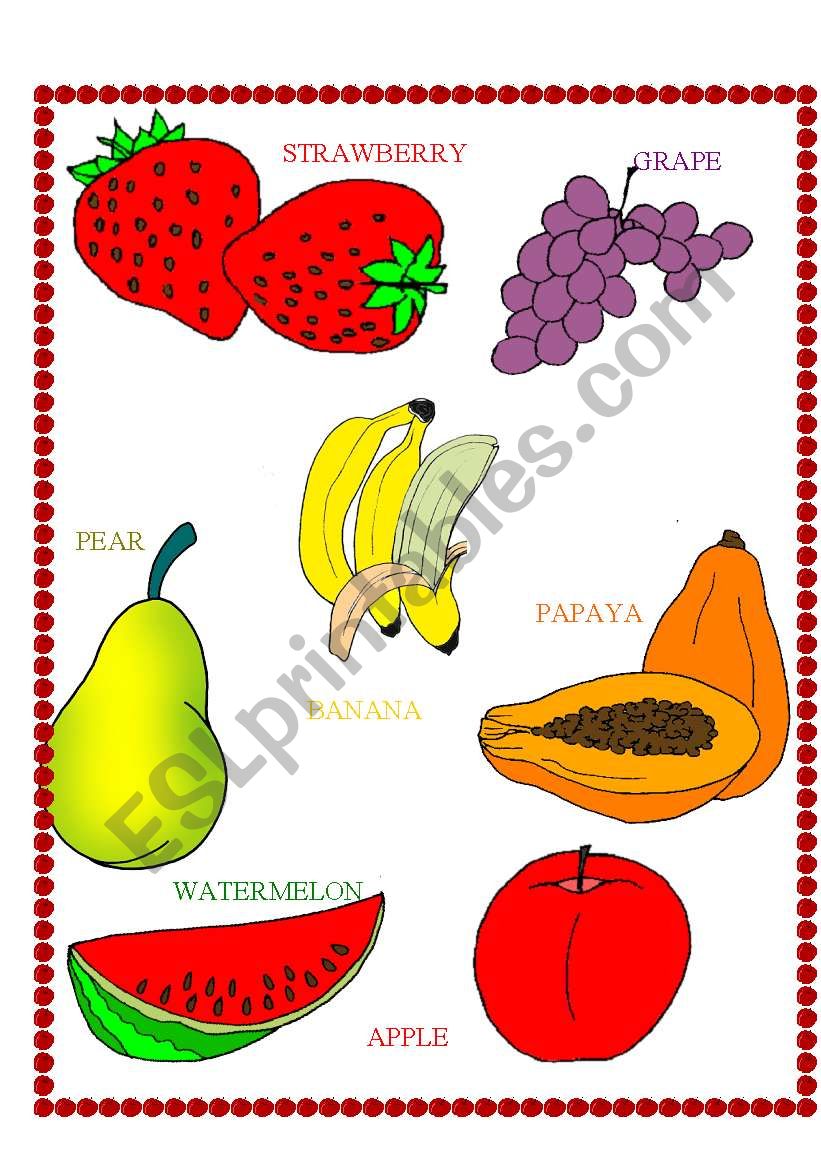 FRUIT  worksheet