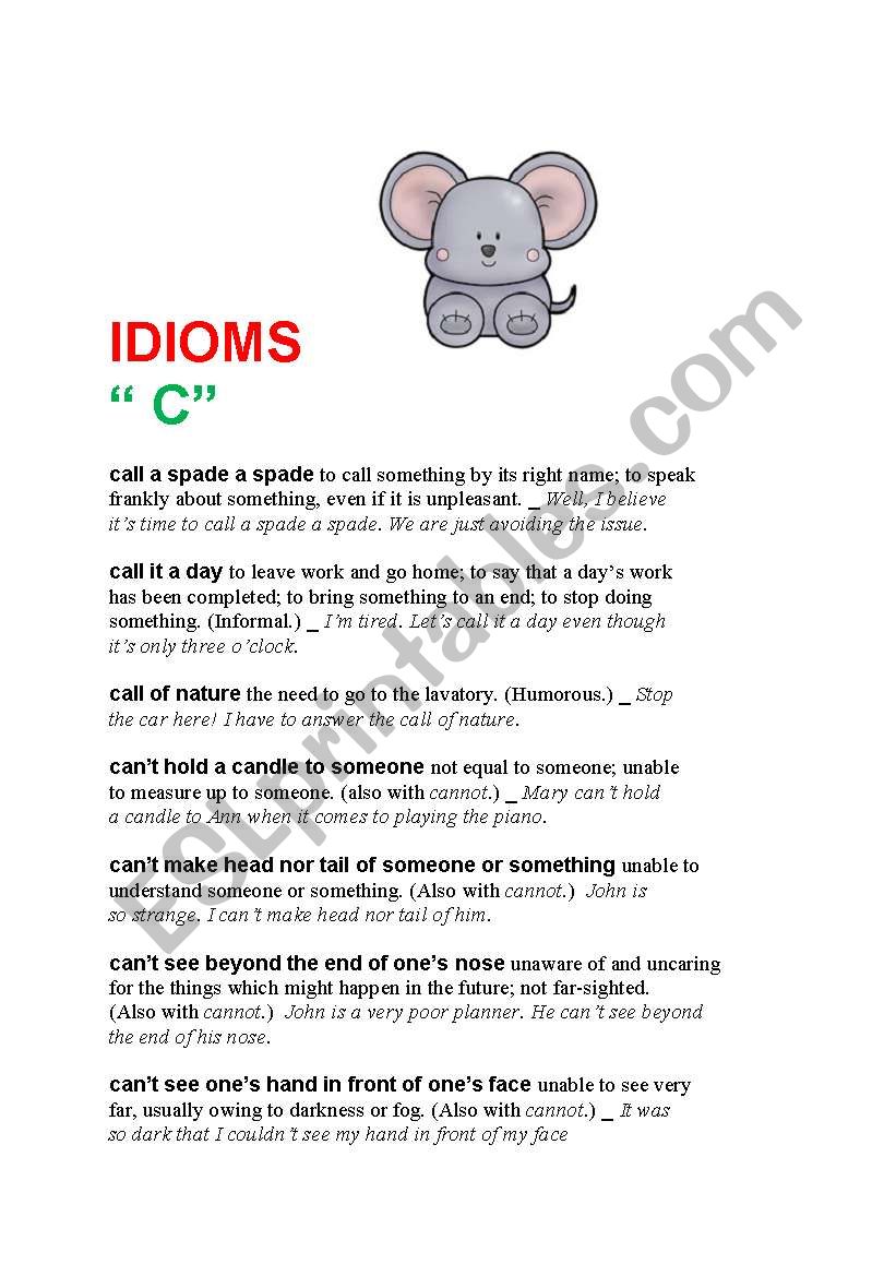 IDIOMS 