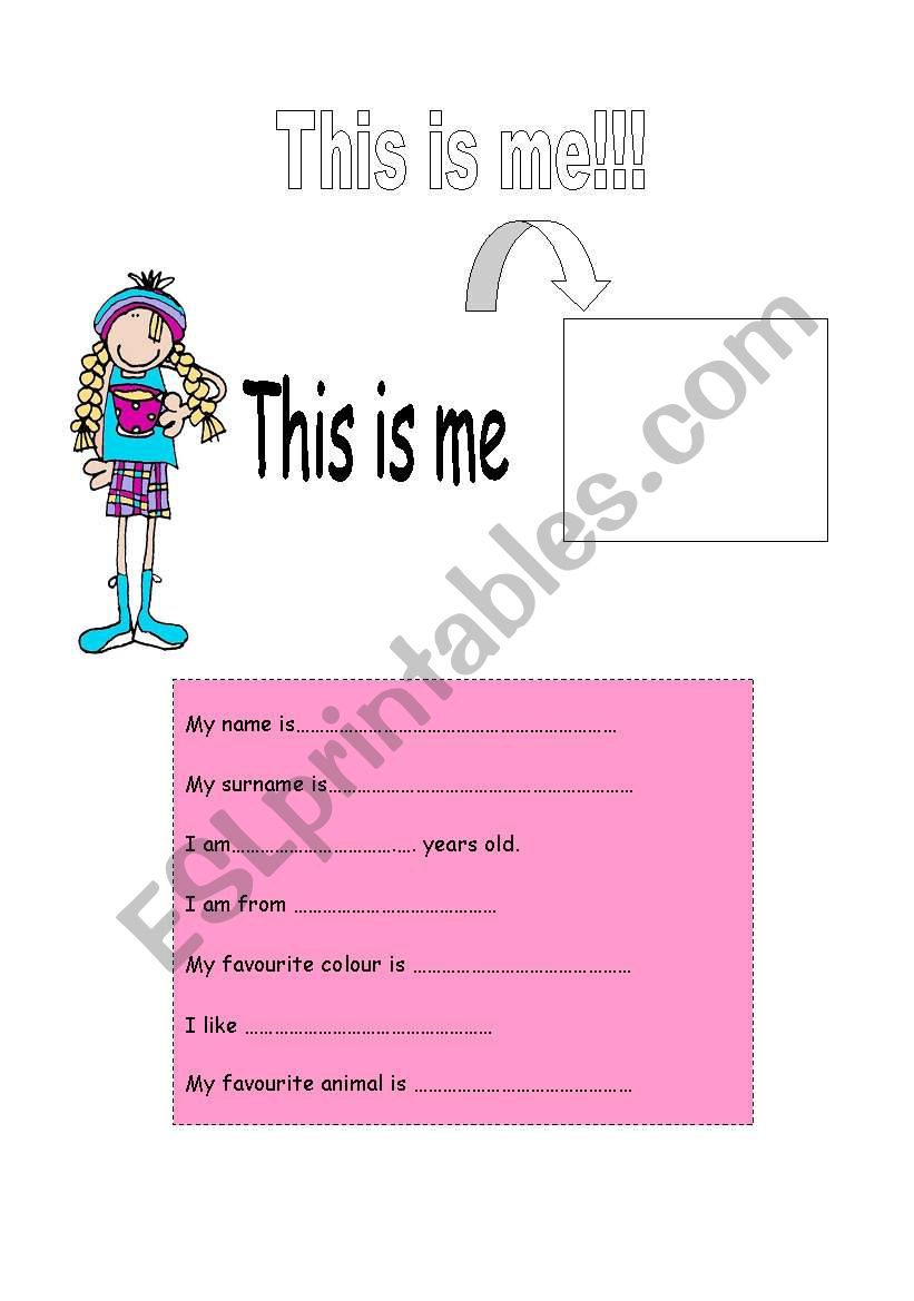 Im a girl!!! worksheet