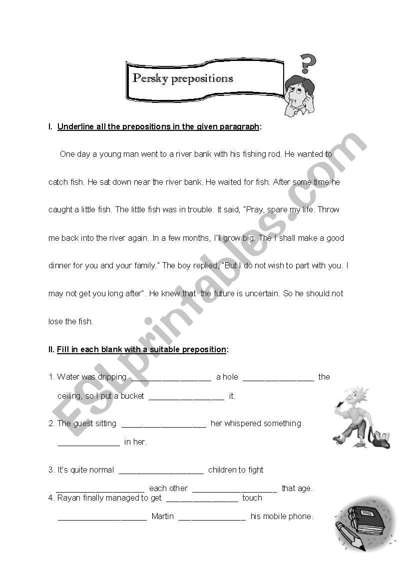 Persky Preposition worksheet