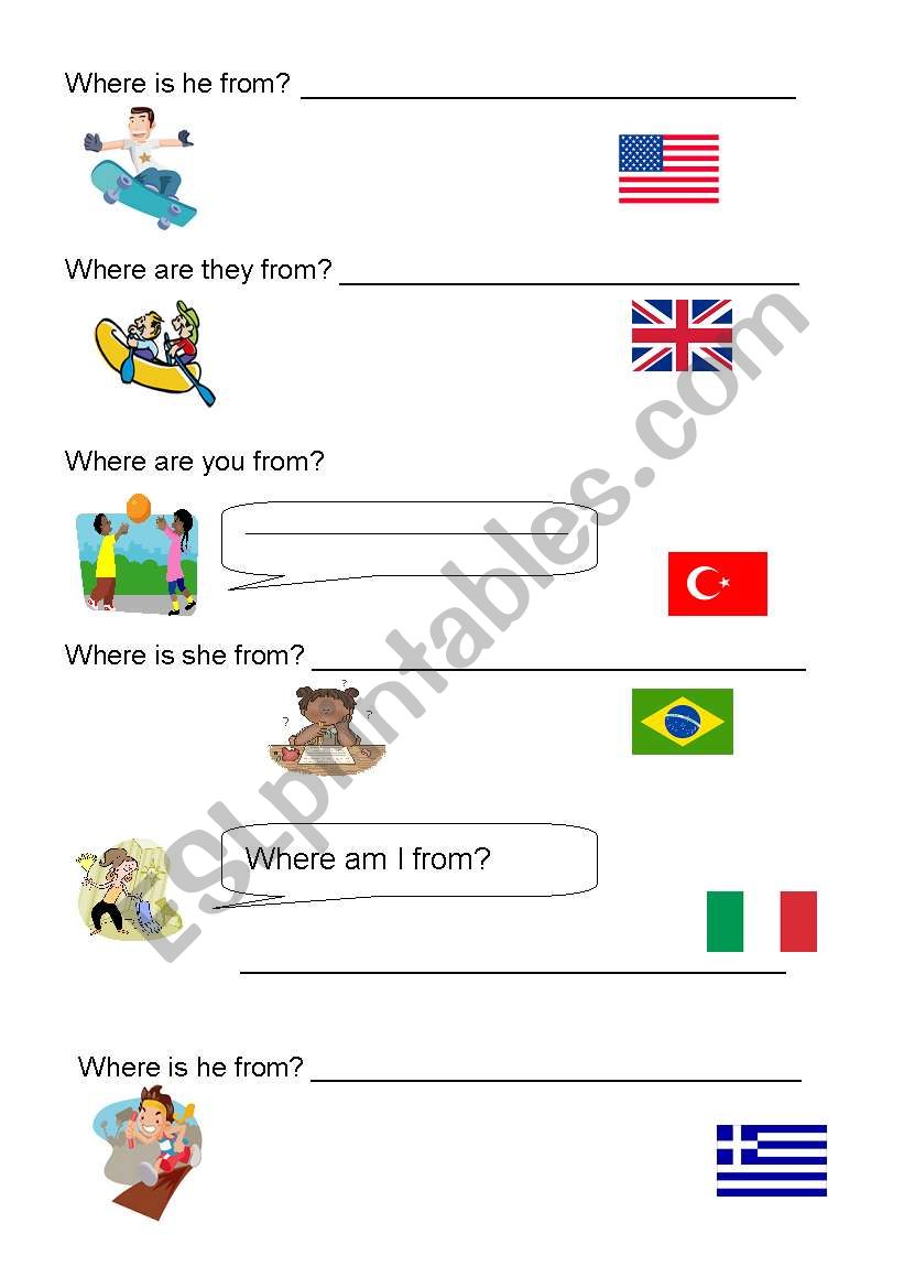 Where from worksheet