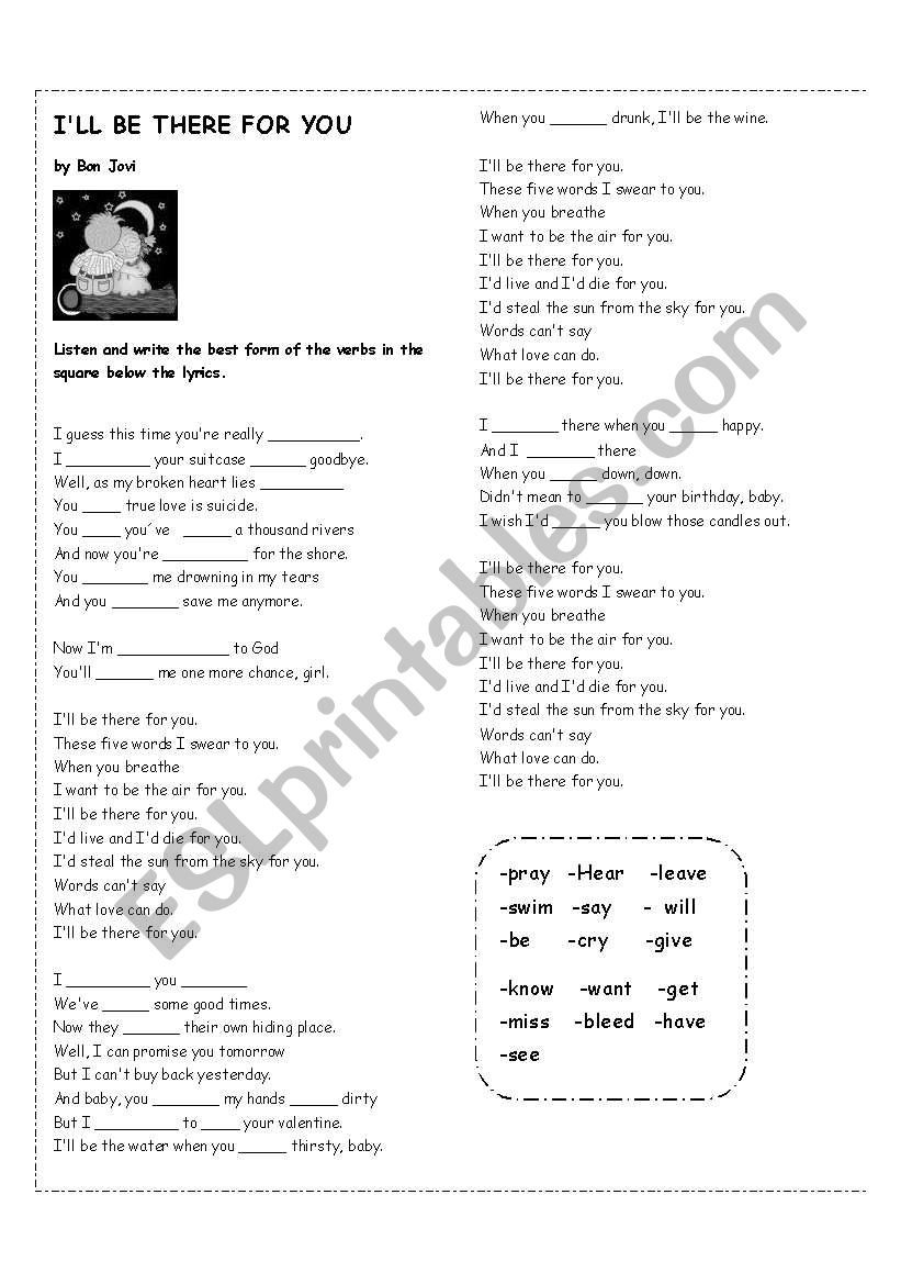 verbal tenses review worksheet