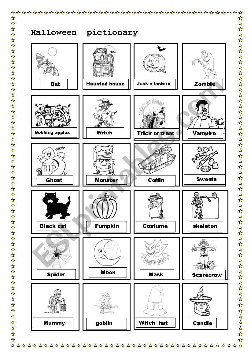 Halloween Pictionary  worksheet