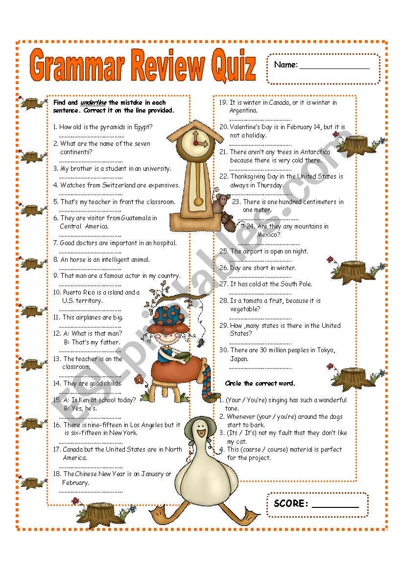 GRAMMAR REVIEW  - THE PRESENT TENSE OF BE - IT AND THERE (1/4)