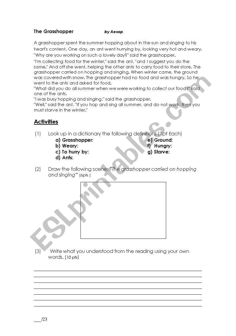 Easy Reading worksheet