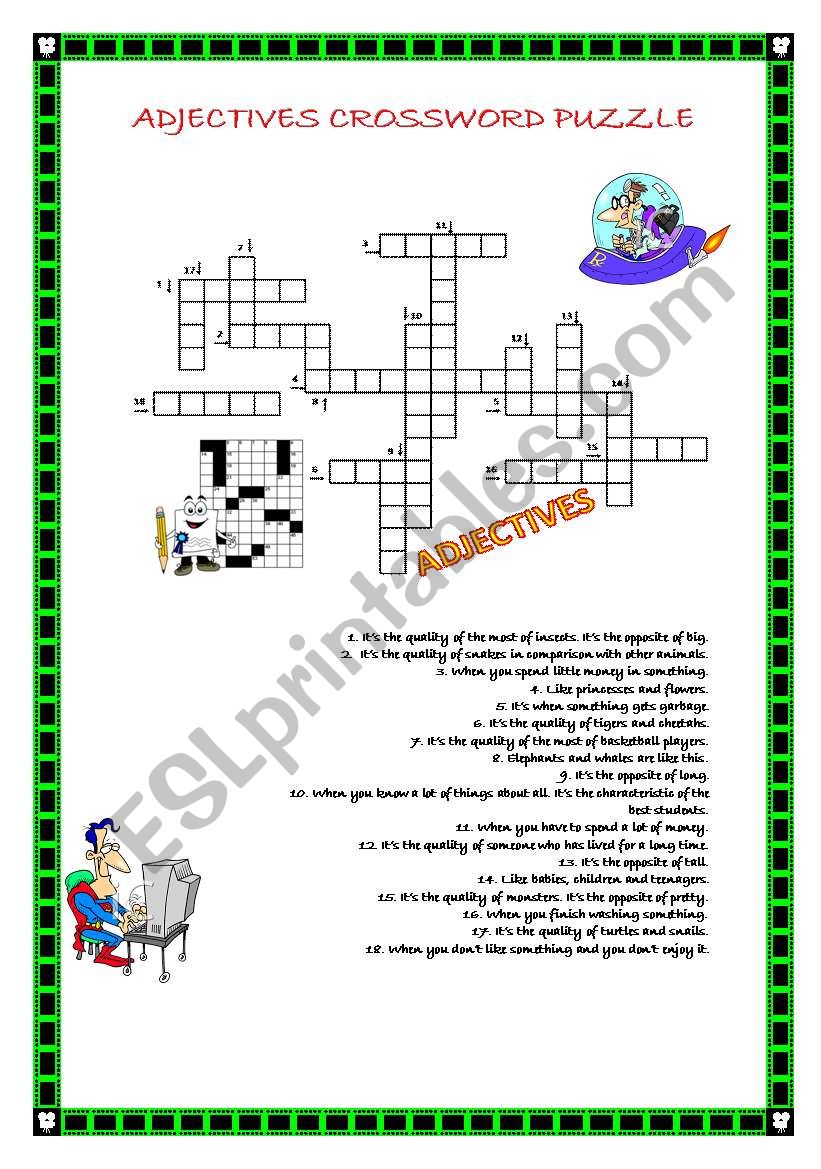 Introducing adjectives worksheet