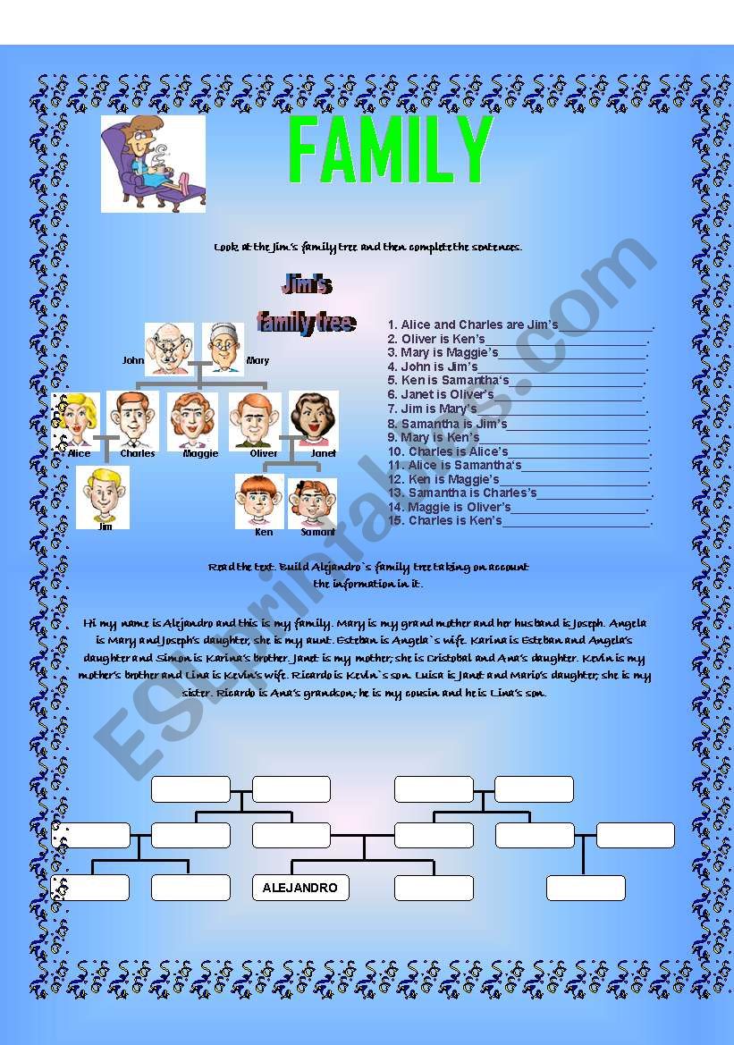 Family worksheet