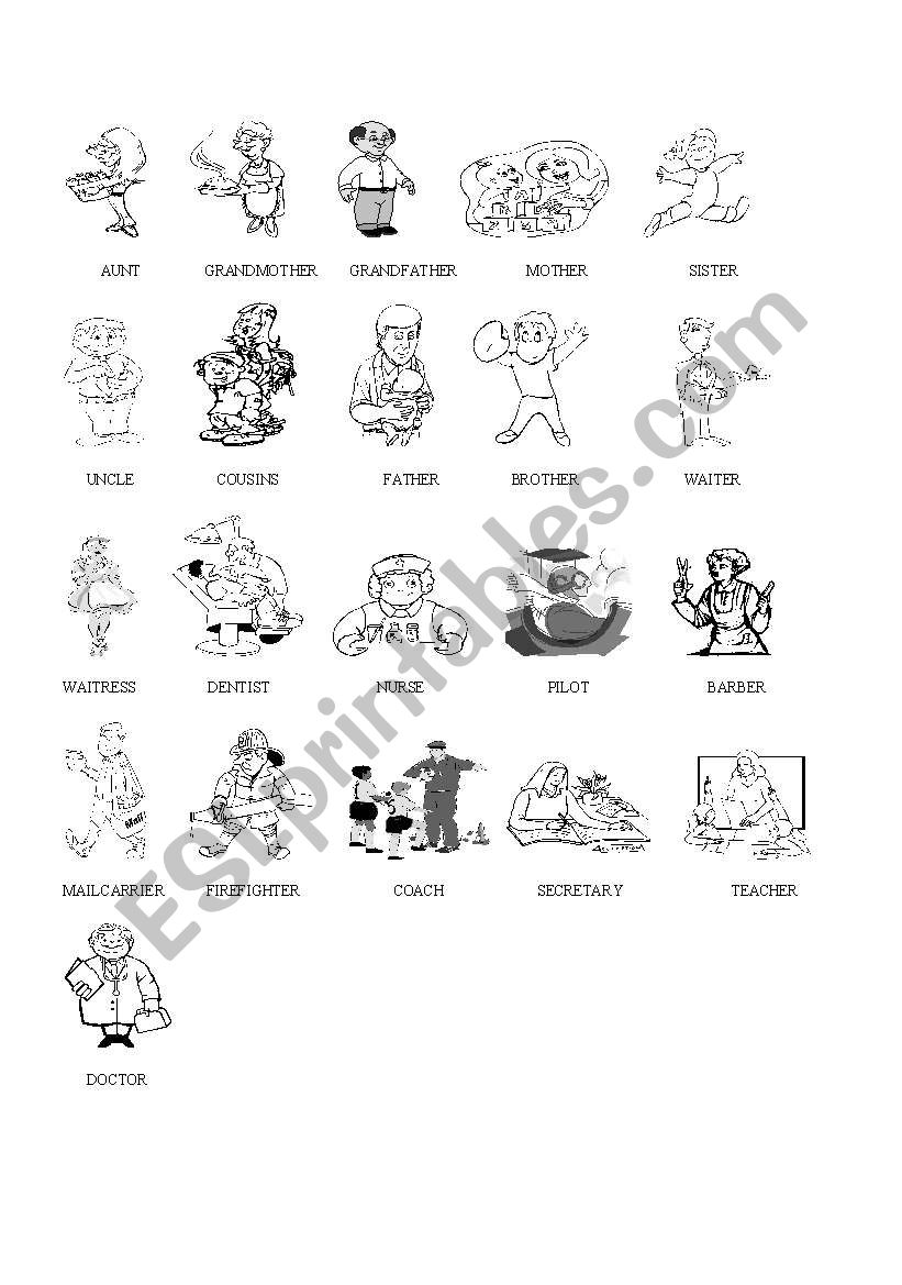 Family and Some Professions worksheet