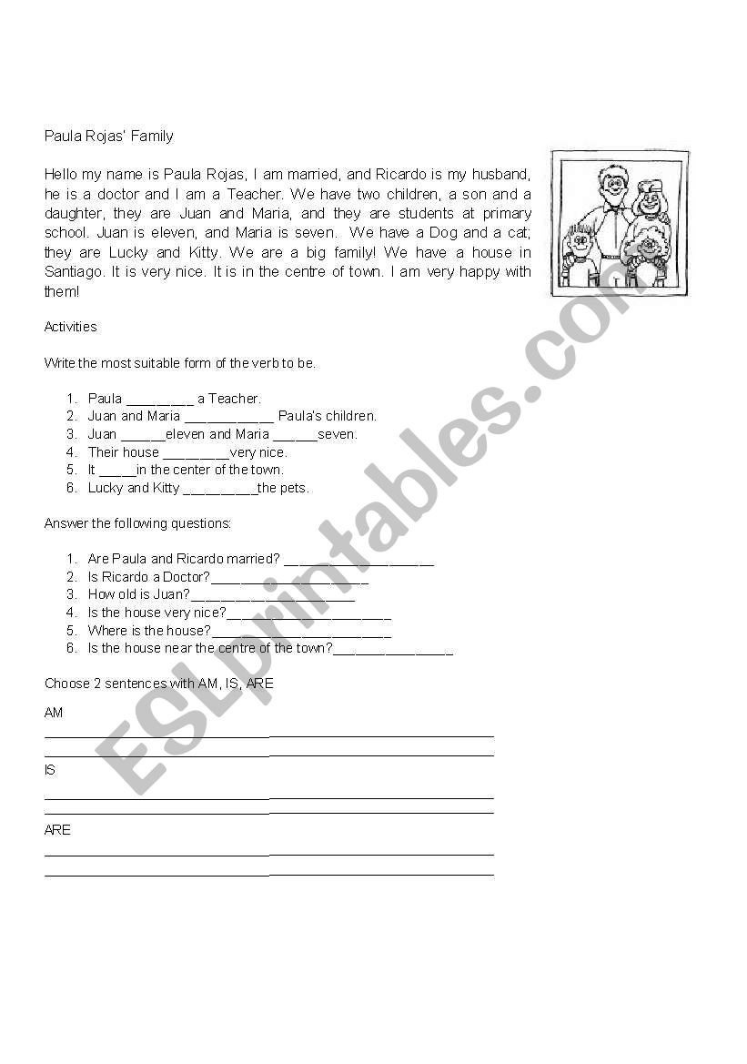 paula rojas family worksheet