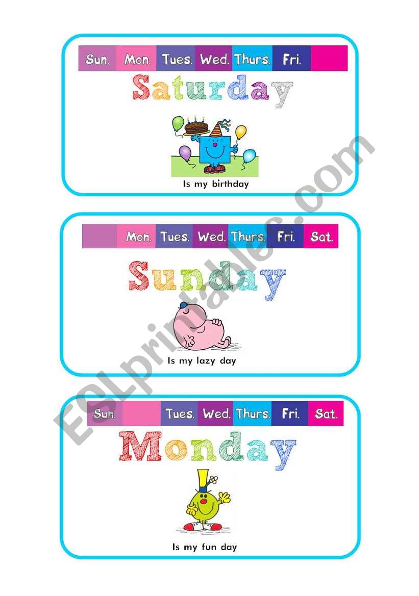 Learn the Days of the week with the Mr Men!!!! ***High Quality*** Super Cute *** 