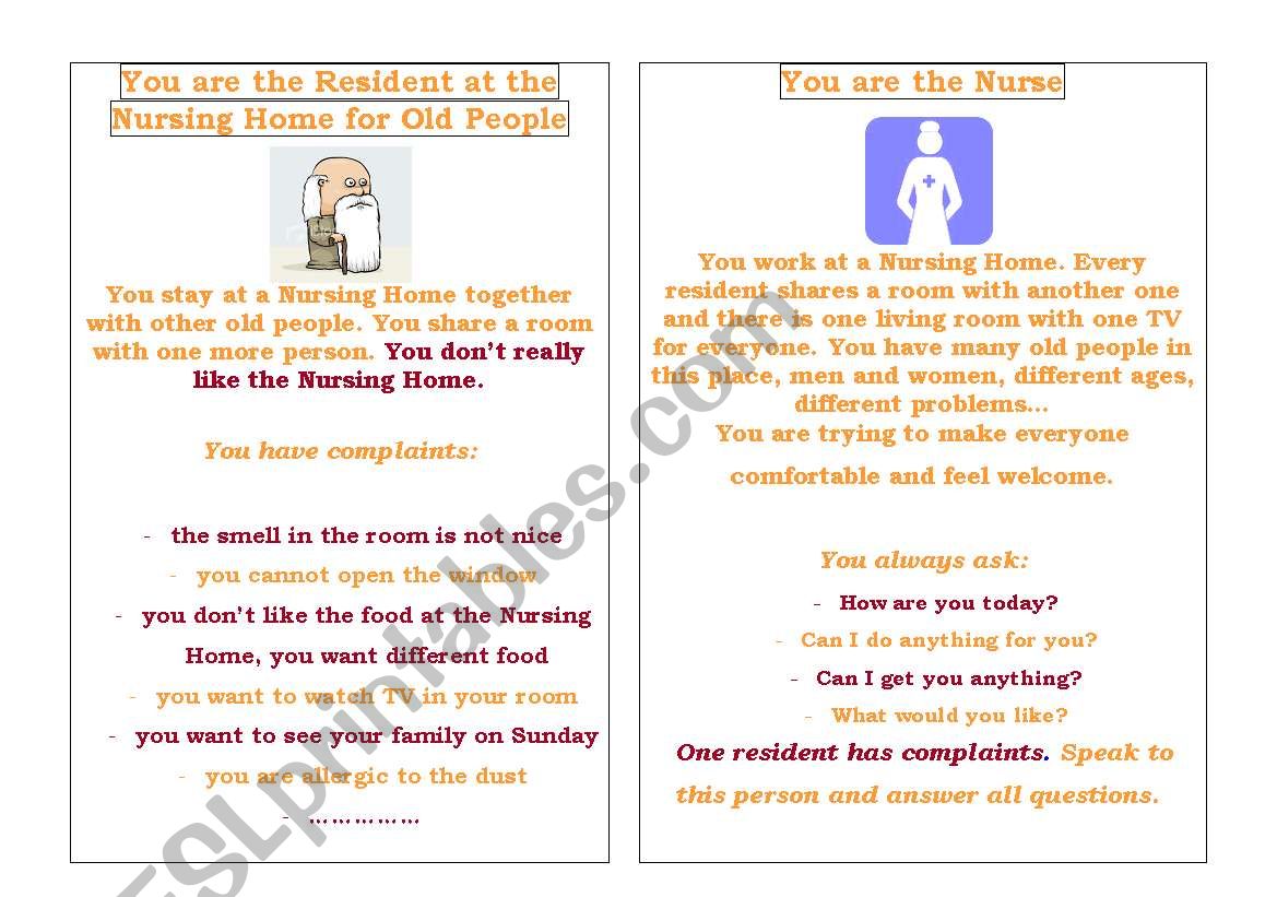 Life Situations: Role Play 1 worksheet