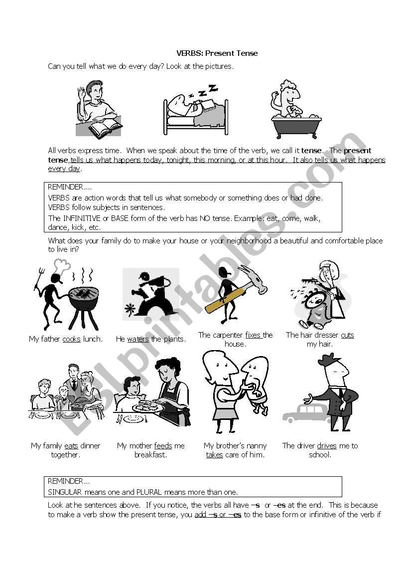 Present Tense worksheet