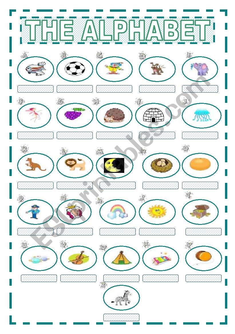 alphabet complete worksheet