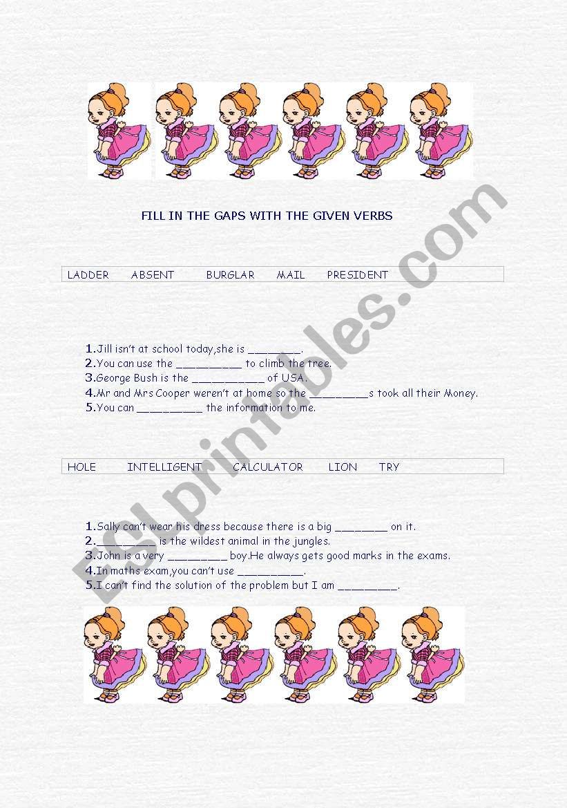 VOCABULARY EXERCISE worksheet