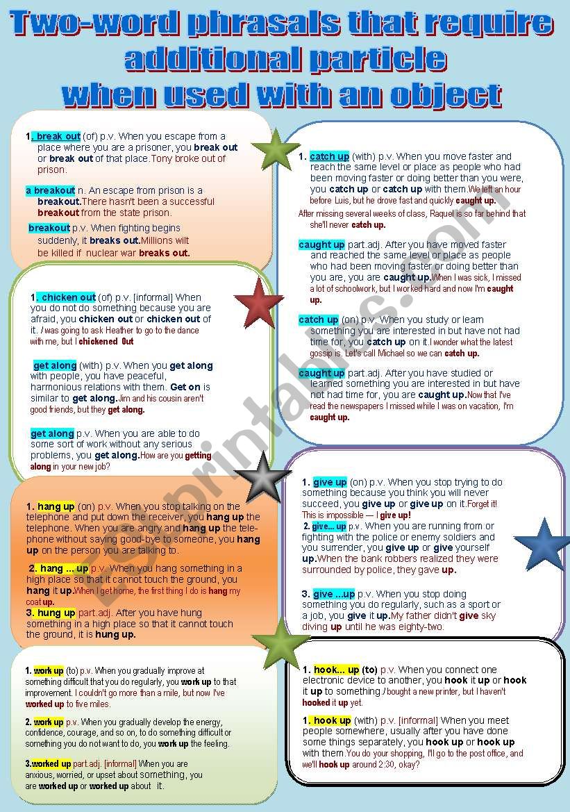 Phrasal verbs worksheet