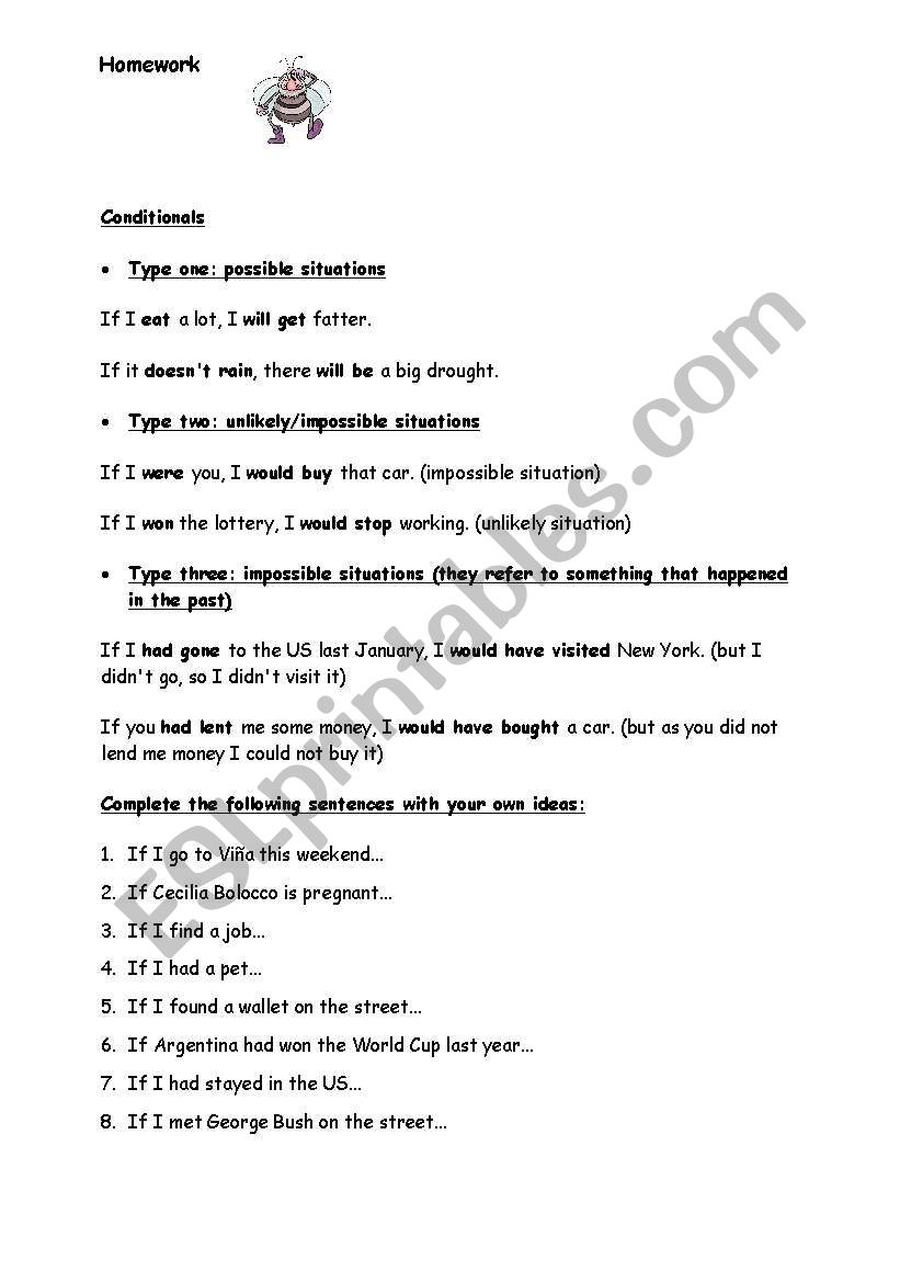 Conditional Sentences worksheet